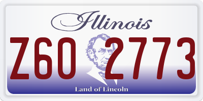 IL license plate Z602773