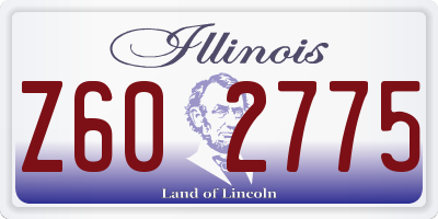 IL license plate Z602775