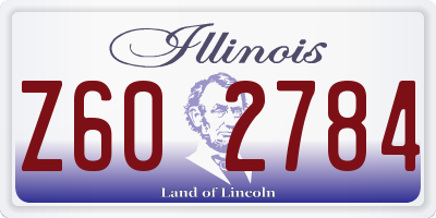 IL license plate Z602784