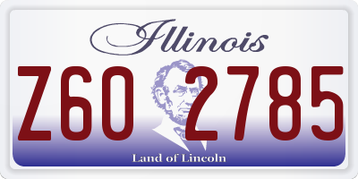 IL license plate Z602785