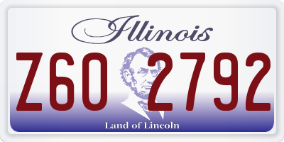 IL license plate Z602792