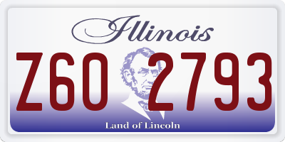 IL license plate Z602793