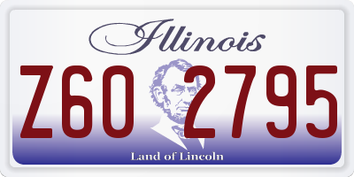 IL license plate Z602795