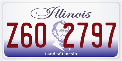 IL license plate Z602797