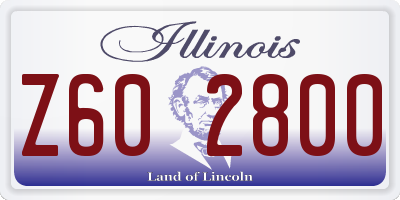 IL license plate Z602800
