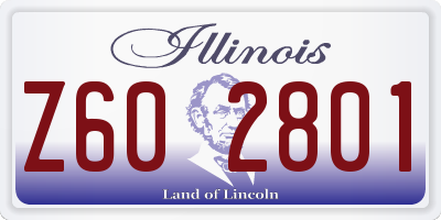 IL license plate Z602801