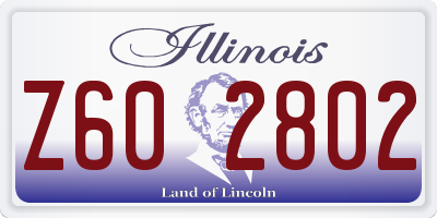 IL license plate Z602802
