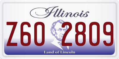 IL license plate Z602809