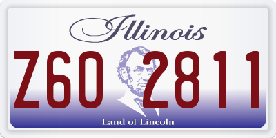 IL license plate Z602811