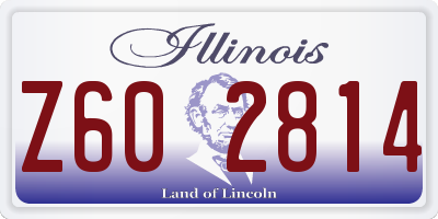 IL license plate Z602814