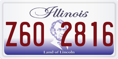 IL license plate Z602816