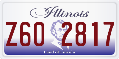 IL license plate Z602817