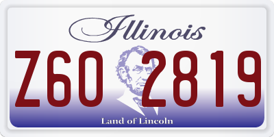 IL license plate Z602819