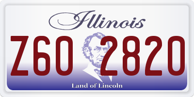 IL license plate Z602820
