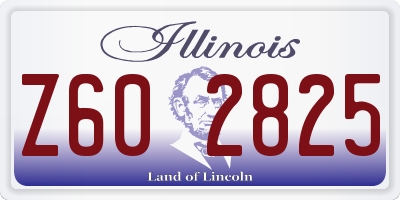 IL license plate Z602825