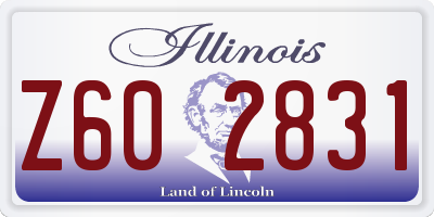 IL license plate Z602831