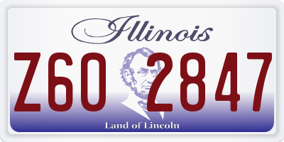 IL license plate Z602847