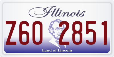 IL license plate Z602851