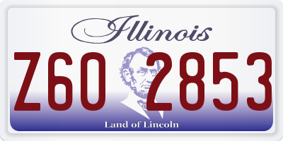 IL license plate Z602853