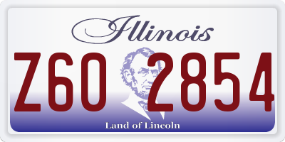 IL license plate Z602854