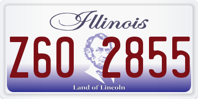 IL license plate Z602855