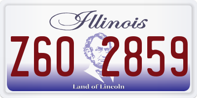 IL license plate Z602859