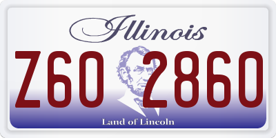 IL license plate Z602860