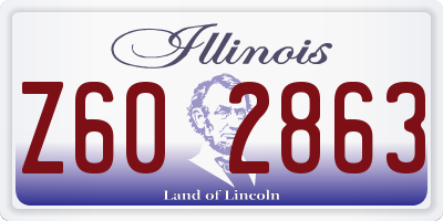 IL license plate Z602863