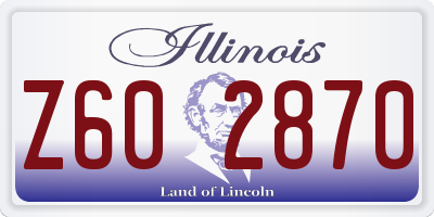IL license plate Z602870