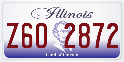 IL license plate Z602872
