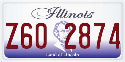 IL license plate Z602874