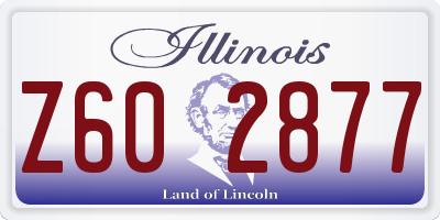 IL license plate Z602877