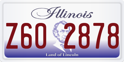IL license plate Z602878