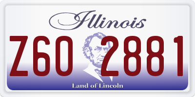 IL license plate Z602881