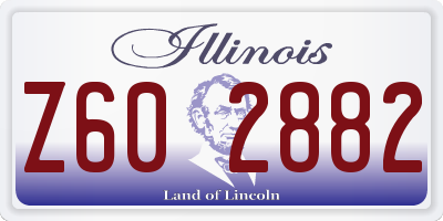 IL license plate Z602882
