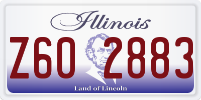 IL license plate Z602883