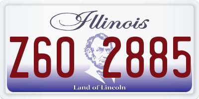 IL license plate Z602885
