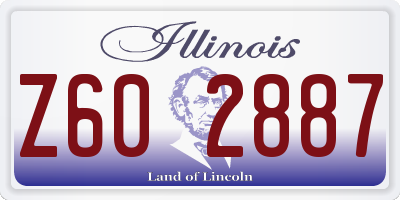 IL license plate Z602887