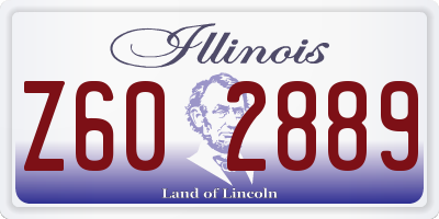 IL license plate Z602889