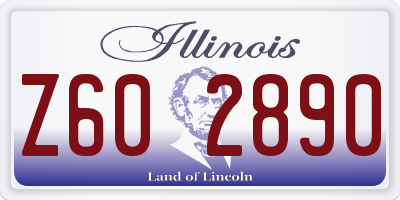IL license plate Z602890