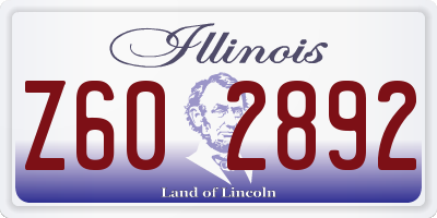 IL license plate Z602892