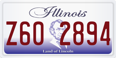 IL license plate Z602894