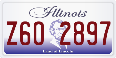 IL license plate Z602897