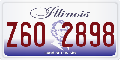 IL license plate Z602898