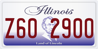 IL license plate Z602900