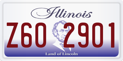 IL license plate Z602901
