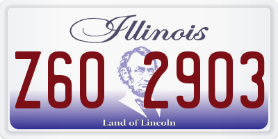 IL license plate Z602903
