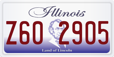 IL license plate Z602905