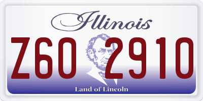 IL license plate Z602910