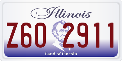 IL license plate Z602911